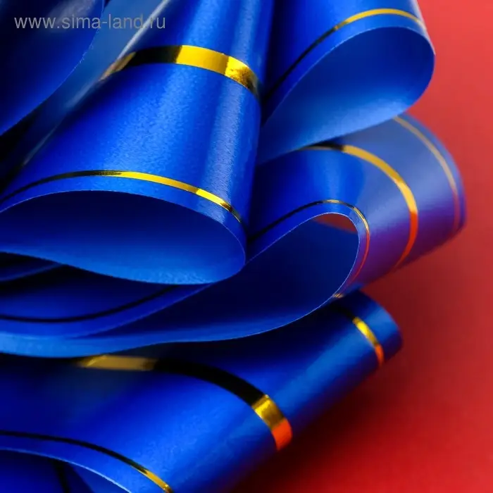 Бант - шар №4.5 три золотых полосы, синий Бант - шар №4.5 три золотых полосы, синий