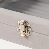 Шкатулка для украшений, 7 полос, 9 ячеек, 20&times;15&times;4.5, серая