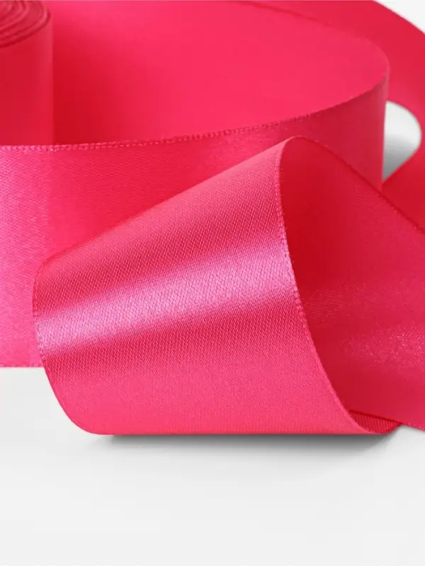 Лента атласная, 50 мм, 23&plusmn;1 м, ярко-розовая №28