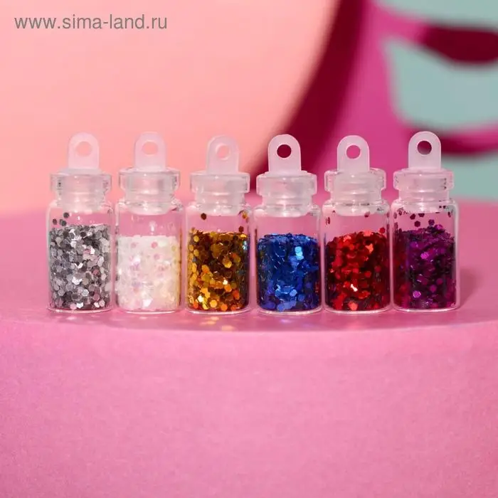 Набор крупных блёсток для декора ногтей «Ты рождена сиять!» Набор крупных блёсток для декора ногтей «Ты рождена сиять!»