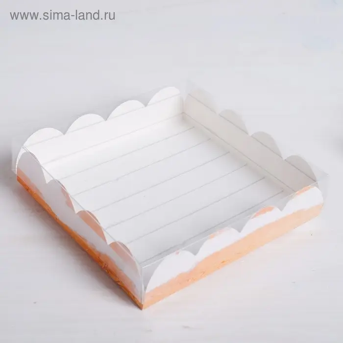 Коробка для печенья, кондитерская упаковка с PVC крышкой, «Вкусно», 13 х 13 х 3 см Коробка для печенья, кондитерская упаковка с PVC крышкой, «Вкусно», 13 х 13 х 3 см