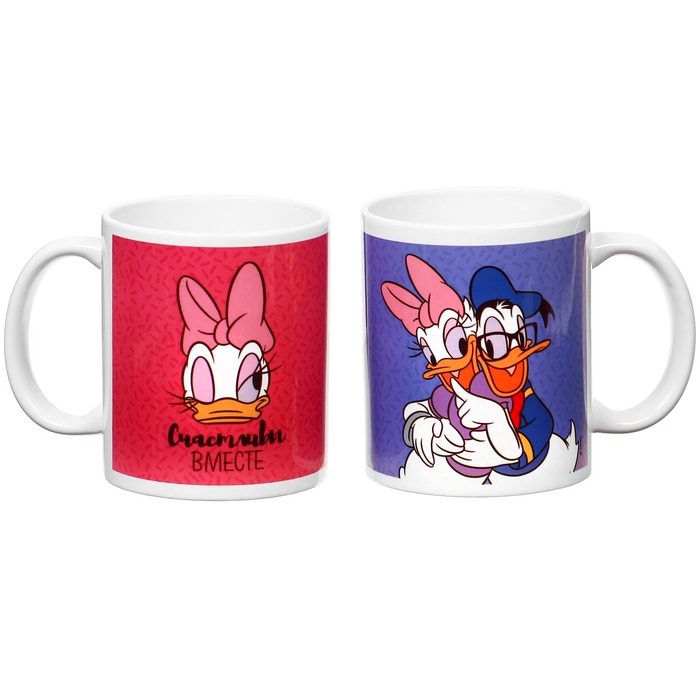 Набор парных кружек, 320 мл Набор парных кружек, 320 мл "Счастливы вместе", Микки и друзья