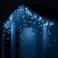 Гирлянда &laquo;Бахрома&raquo; 3&times;0.6 м, IP65, УМС, тёмная нить каучук, 108 LED, свечение белое, 220 В