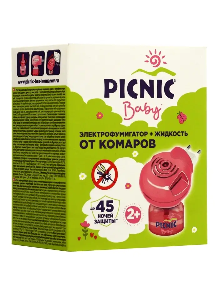 Комплект фумигатор+жидкость от комаров, Picnic baby