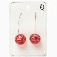 Серьги пластик &laquo;Ягодка&raquo;, черешня, красные в золоте