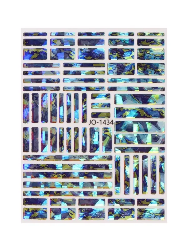 Наклейки для ногтей «Битое стекло», фольгированные, разноцветные