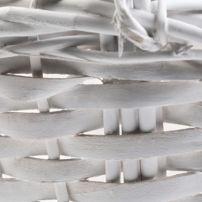 Набор корзин, 37x30х17/20/44 см, 32x28х17/20/40 см, 2 шт, белые, ива