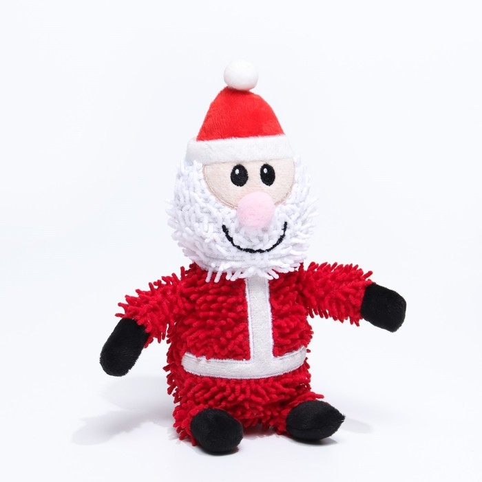 Игрушка мягкая для собак  Игрушка мягкая для собак "Дед мороз" с пищалкой, 26 х 15 см