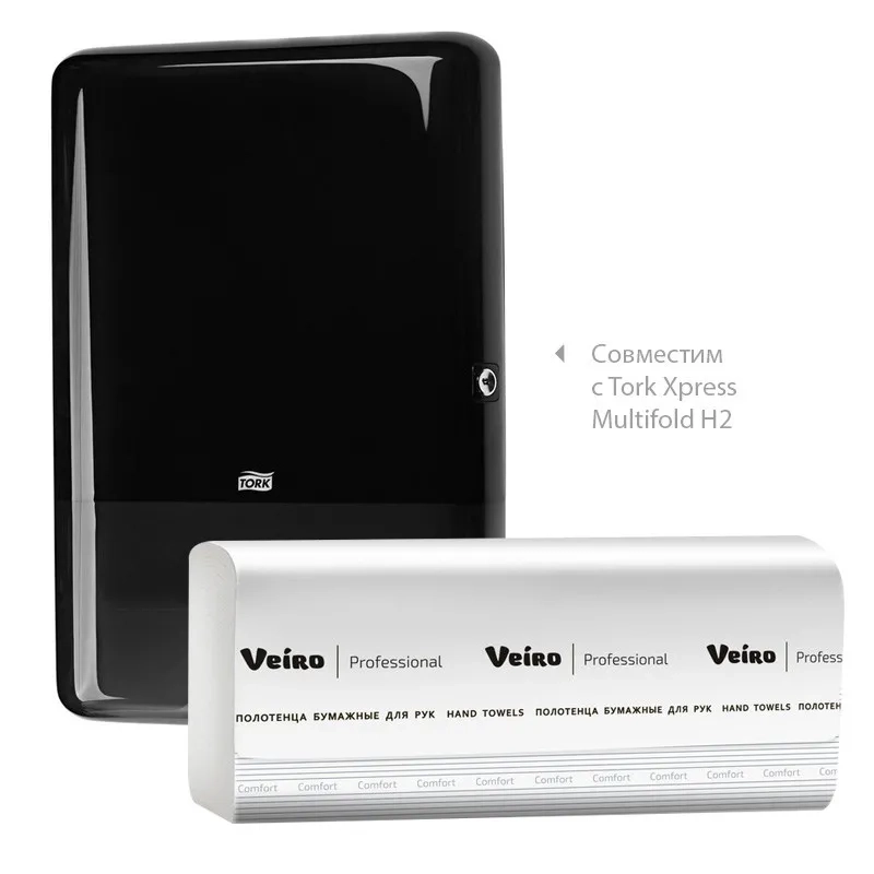 Полотенца бумажные д/держ.Veiro F2 Comf 2сл.200л/пач 21пач/кор Z-слож. KZ20