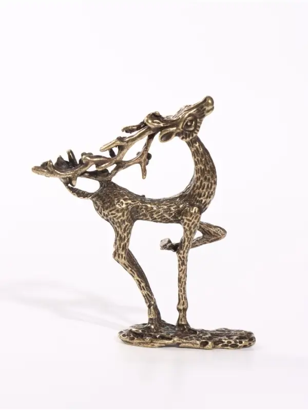 Фигурка декоративная &laquo;Олень с цветущими рогами&raquo;, металл, 5.9&times;1.5&times;6.5 см