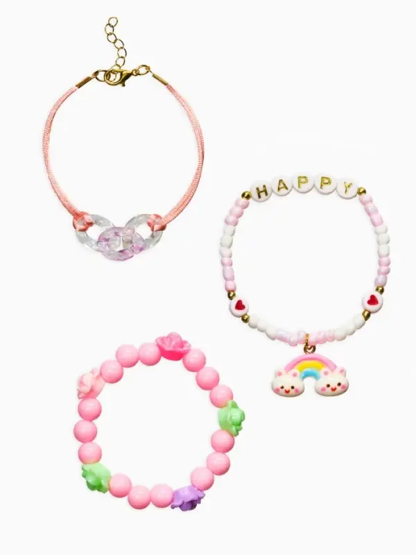 Браслеты детские &laquo;Выбражулька. Радуга&raquo;, набор 3 шт. цветной