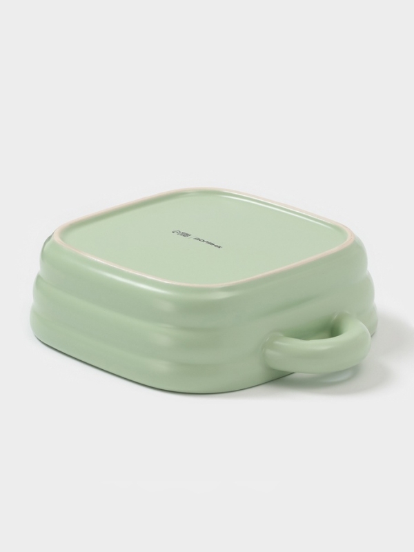 Форма для запекания Доляна «Зефир», 900 мл, 18×18 см, квадратная, керамика, зелёная Форма для запекания Доляна «Зефир», 900 мл, 18×18 см, квадратная, керамика, зелёная