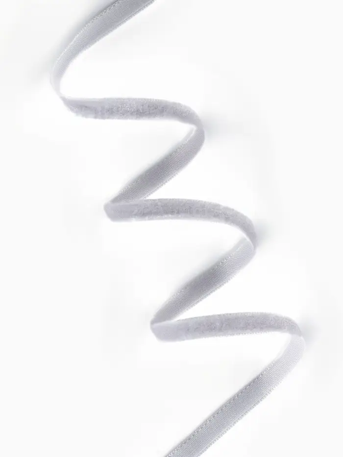 Лента бархатная, 6 мм, 18&plusmn;1 м, серая №184