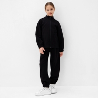 Брюки для девочки MINAKU: Casual Collection KIDS, цвет чёрный, рост 140 см