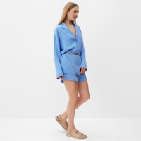Костюм женский (рубашка, шорты) MINAKU:   Casual Collection цвет голубой, р-р 44