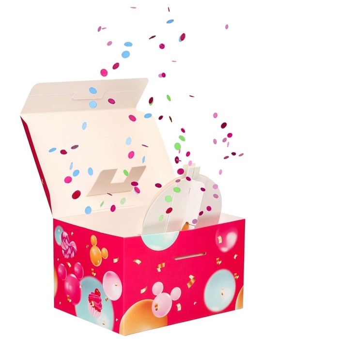 Подарочная коробка-бум, складная, 20х15х12.5 см, Минни Маус Подарочная коробка-бум, складная, 20х15х12.5 см, Минни Маус