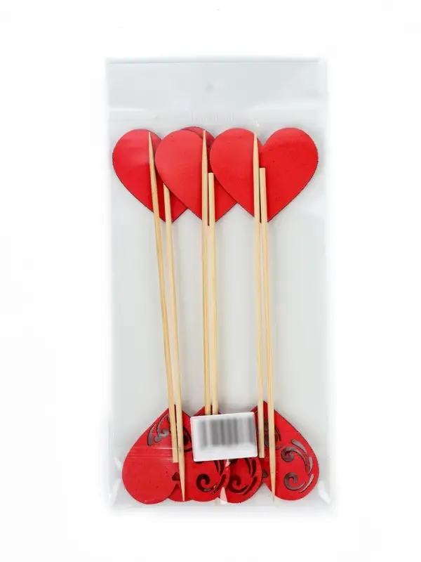 Шпажки для канапе «Сердечки ажур», 6 шт Шпажки для канапе «Сердечки ажур», 6 шт