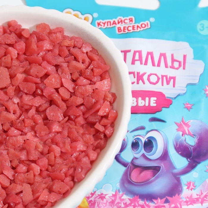 Кристаллы с треском Baffy для ванны, розовый, 10 г Кристаллы с треском Baffy для ванны, розовый, 10 г