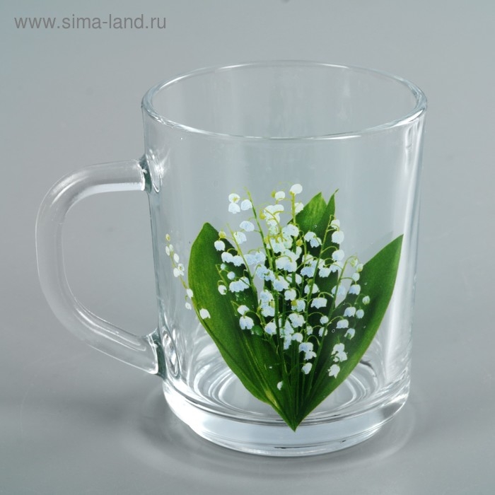 Кружка стеклянная для чая «Ассорти», 200 мл, рисунок МИКС Кружка стеклянная для чая «Ассорти», 200 мл, рисунок МИКС