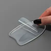 Подпяточники для обуви, на клеевой основе, силиконовые, 9.5&times;5.5 см, пара, прозрачные