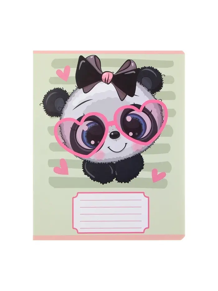 Комплект тетрадей из 10 штук, 12 листов в узкую линию Calligrata "Милашки с бантиком", обложка мелованная бумага, ВД-лак, блок офсет, 5 видов по 2 штуки