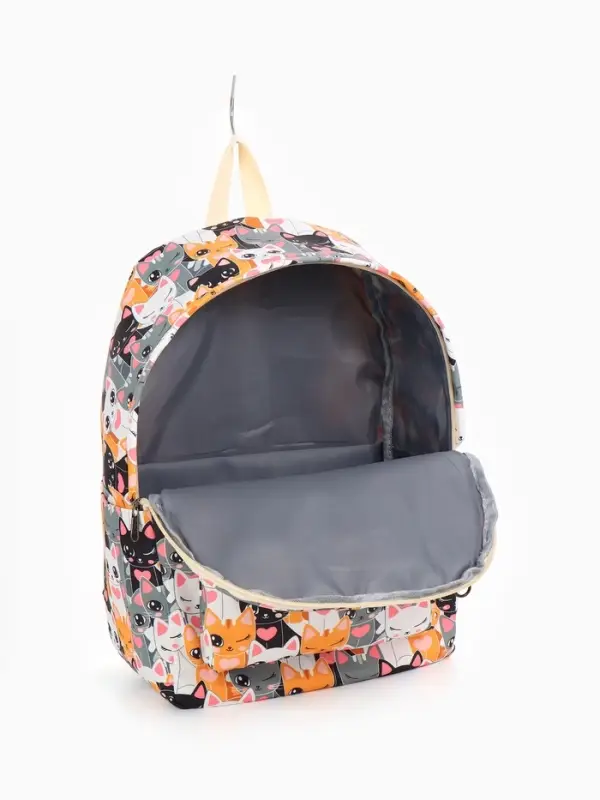 Рюкзак школьный &laquo;Котики&raquo;, с пеналом, 29&times;12&times;41 см, разноцветный