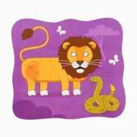 Макси - пазлы с тактильными вставками &laquo;Животные&raquo;, 36 деталей, Синий трактор