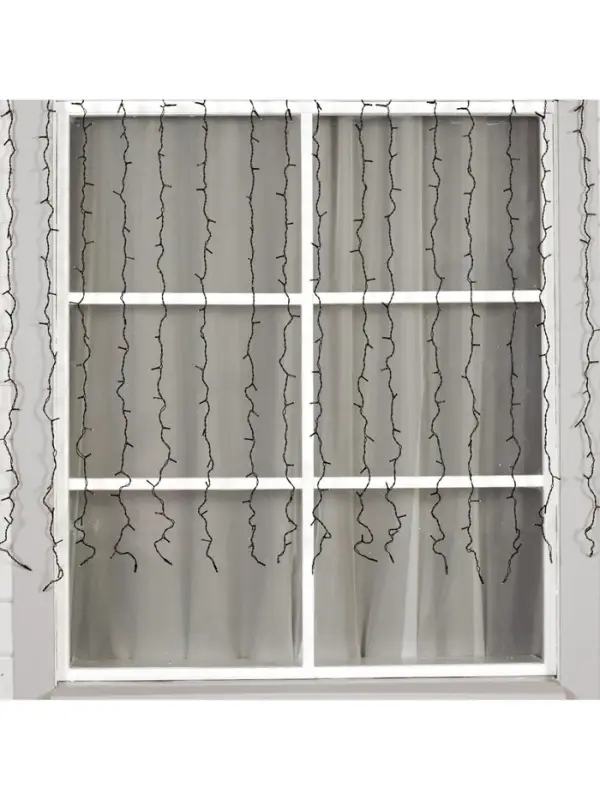 Гирлянда &laquo;Занавес&raquo; 2&times;1.5 м, IP44, УМС, тёмная нить, 360 LED, свечение синее, 220 В