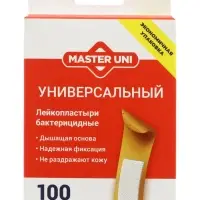 Лейкопластырь бактерицидный Master Uni, 2 размера, 100 шт.