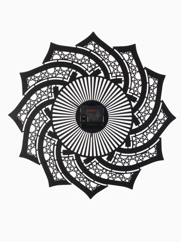 Часы настенные интерьерные &laquo;Вихрь&raquo;, бесшумные, плавный ход, d=40 см, металл, чёрные