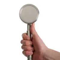 Лейка для душа ZEIN Z059, 1 режим, d=80 мм, микроточки, нержавеющая сталь, сатин