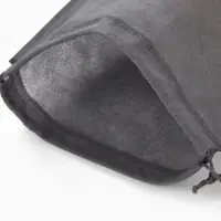 Мешок для обуви на шнурке, с прозрачной вставкой, однотонный, размер 27&times;0.5&times;36 см, серый