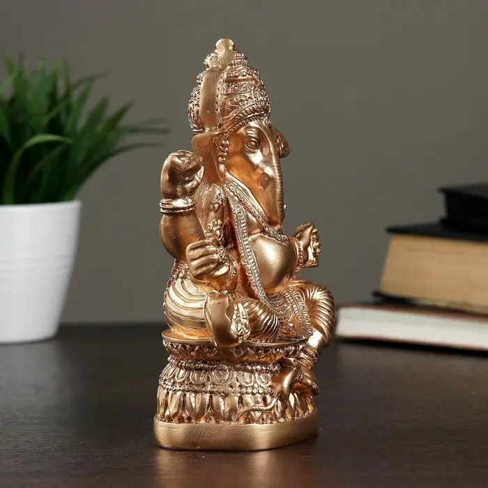 Фигурка гипс &laquo;Ганеша&raquo;, бронза, 7&times;17&times;12 см