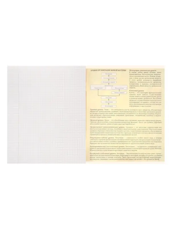 Тетрадь предметная 48 листов в клетку, Calligrata &laquo;Доска. Биология&raquo;, обложка мелованный картон