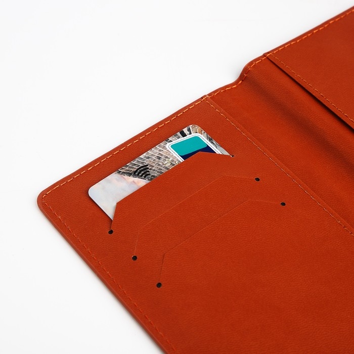 Обложка для паспорта, цвет рыжий Обложка для паспорта, цвет рыжий