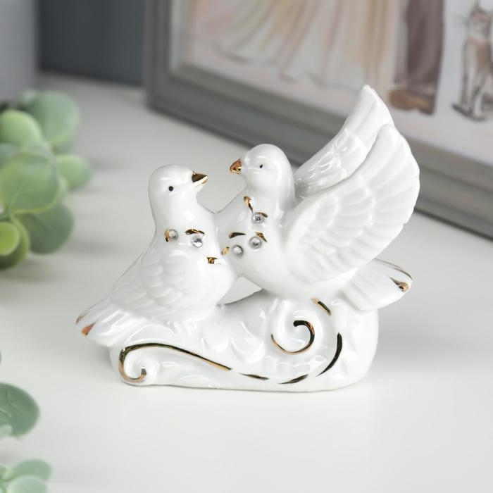 Сувенир Сувенир "2 голубя воркуют" со стразами 3,5х9,7х8,5 см