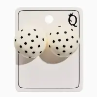 Серьги "Бусина" d=2см, в крапинку, цвет белый Серьги "Бусина" d=2см, в крапинку, цвет белый