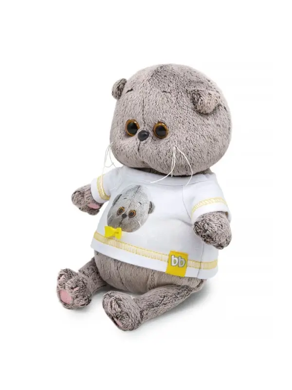 Мягкая игрушка &laquo;Кот Басик BABY&raquo;, в футболке с автопортретом, 20 см