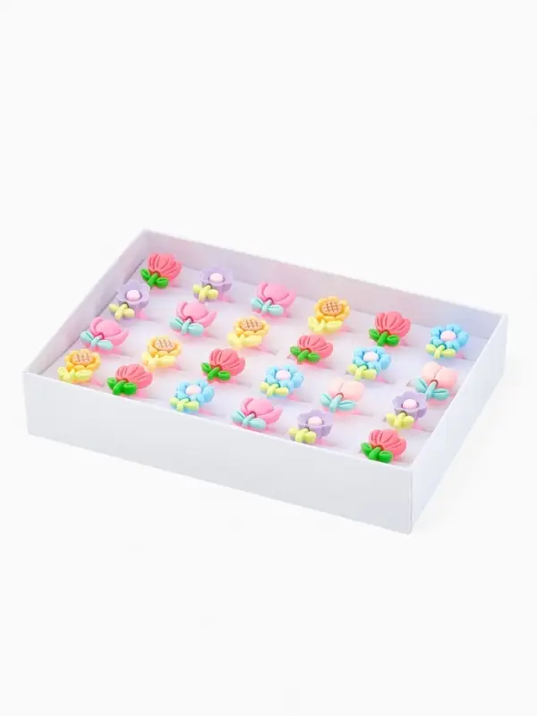 Кольцо «Выбражулька» цветы, форма МИКС, цветное, безразмерное Кольцо «Выбражулька» цветы, форма МИКС, цветное, безразмерное