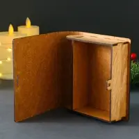 Новогодняя шкатулка-книга "Чудес" 14х12х5 см