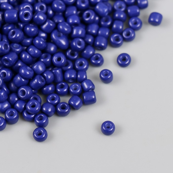 Бисер стекло 6/0  Бисер стекло 6/0 "Сапфир" яркий 450 гр