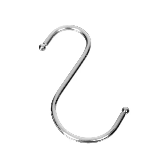 Крючок S-образный, d=3 мм, L=8 см, цвет хром Крючок S-образный, d=3 мм, L=8 см, цвет хром
