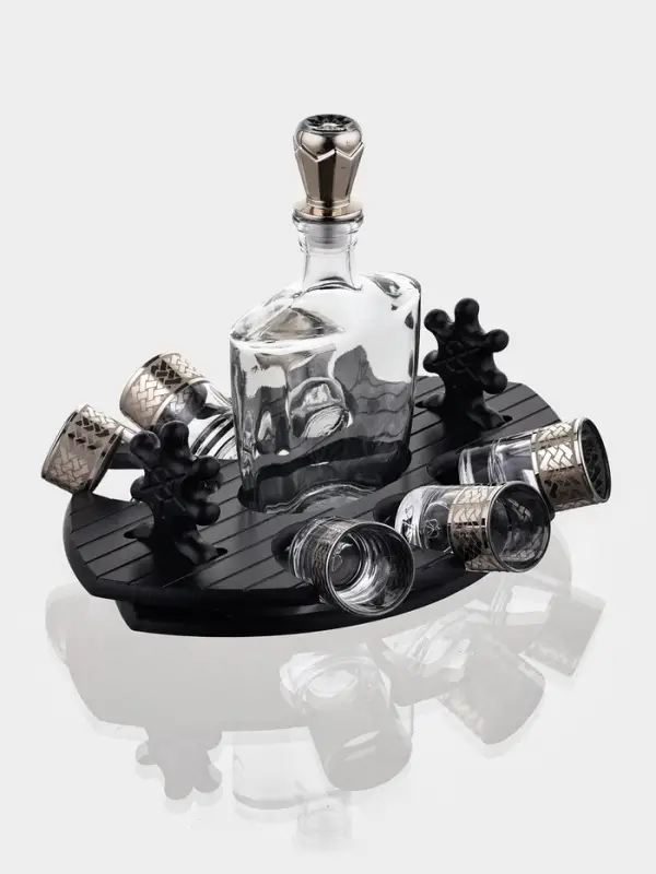 Мини-бар &laquo;Фрегат. Скандинавия&raquo;, 8 предметов: барная стойка, графин, стопки 6 шт., 500/50 мл