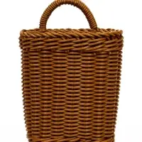 Корзина пластик 15 х 18 х 12 см, ручка 10 см коричневый