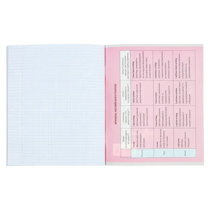 Тетрадь предметная 36 листов в клетку Calligrata &laquo;Пиксели. Английский язык&raquo;, обложка мелованный картон