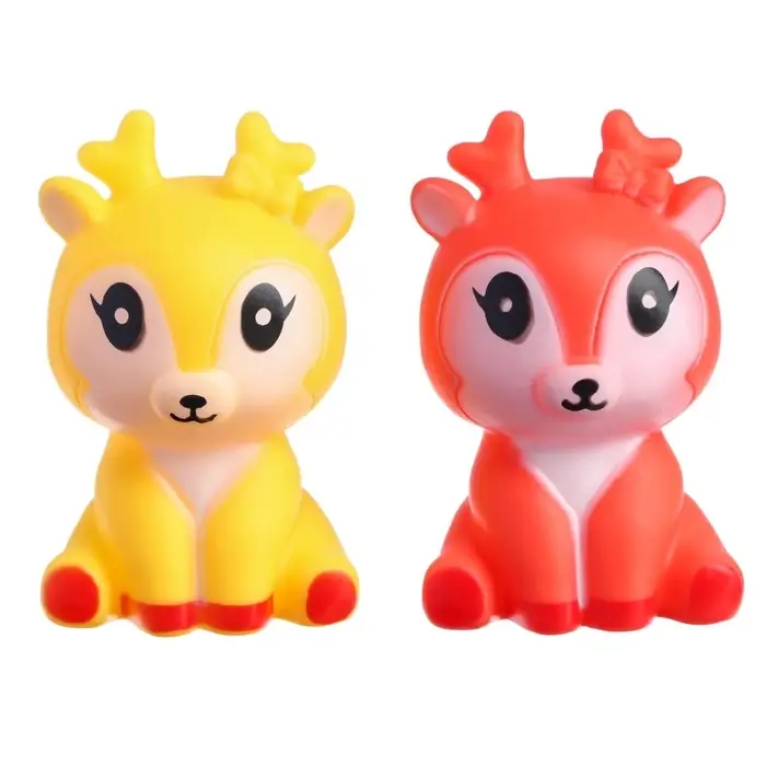 Резиновые игрушки для ванны Крошка Я &laquo;Оленята&raquo;, с пищалкой, в наборе 2 шт., МИКС