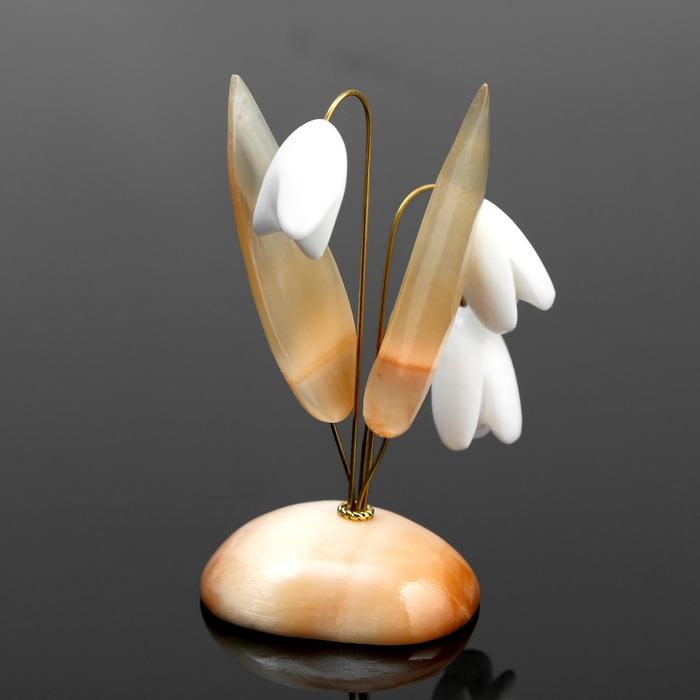 Сувенир Цветы  Сувенир Цветы "Подснежник" без росписи, селенит