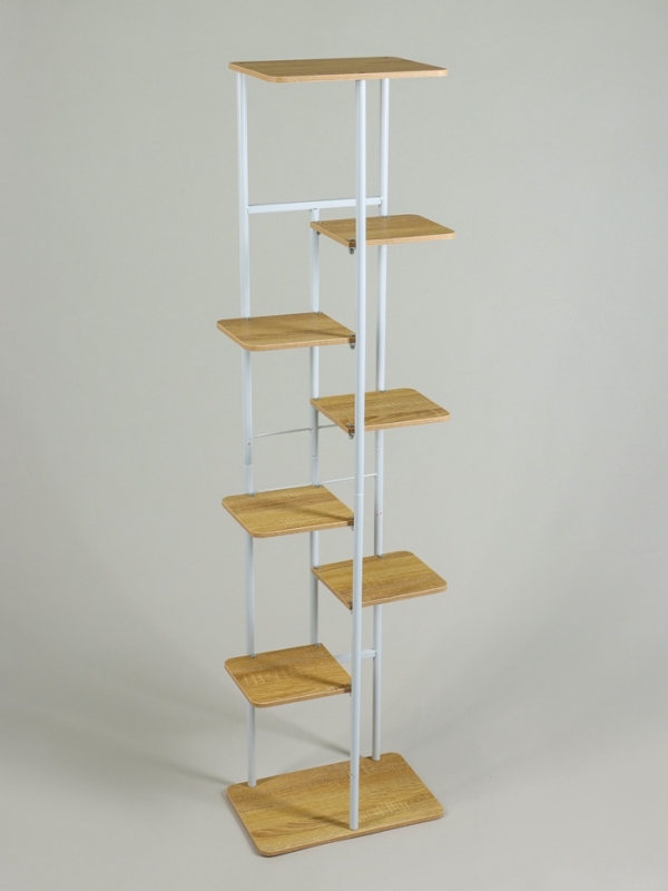 Подставка для цветов Greengo, 8 полок, 36 × 23 × 136 см, напольная, каркас металл, полки МДФ, белая Подставка для цветов Greengo, 8 полок, 36 × 23 × 136 см, напольная, каркас металл, полки МДФ, белая