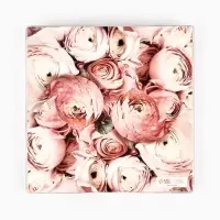 Коробка для печенья с прозрачной крышкой My best wishes, 21&times;21&times;3 см