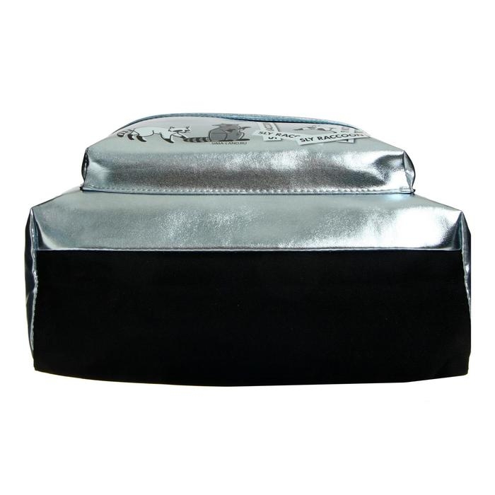 Рюкзак молодёжный Calligrata "Енотик" + пенал - косметичка, 38 х 30 х 11 см, голография